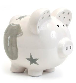 Personalized Hand Painted Allstar Jersey Piggy Bank