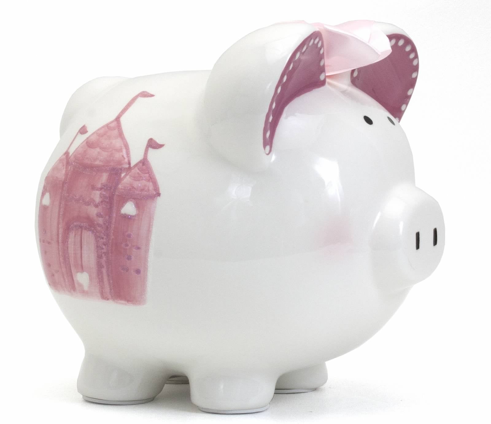 Personalized Hand Painted Fairytale Piggy Bank From